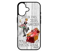 utaupia Coque Silicone j'peux Pas j'dois Garder Mon Poisson Rouge pour iPhone 17 Animaux Je Caoutchouc Drole Texte Humoristique Cover