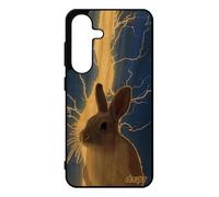 utaupia Coque Silicone Lapin pour Samsung S25 Bois Nain Orage lièvre personnalisé Animal de paques Foudre Animaux Design Bleu Eclair pour Galaxy