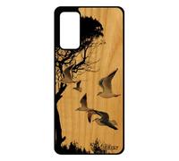 utaupia Coque Silicone Oiseaux mouettes pour Samsung Galaxy S20 FE Bois Marin Nature Design Souple Peinture Gris Rigide Animaux mer Original de