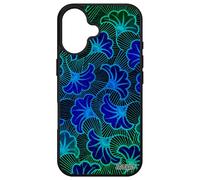 utaupia Coque Silicone pour Apple iPhone 16 Wax Tissu Africain Telephone Aluminium Gel Original Bleu Fantaisie Etui Case Ethnique Afrique coloré
