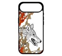 utaupia Coque Silicone pour iPhone 17 Air Loup Homme Chien mechant azteque Tribal Hiver Marron Art Animal Cadeau Fete des Peres Dessin Case