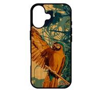 utaupia Coque Silicone pour iPhone 17 Bois Perroquet Animal Pas Cher Housse Perruche Bleu Rigide Tropical Telephone Nature Exotique Oiseau