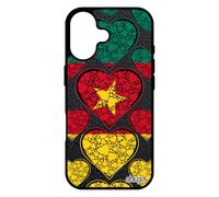 utaupia Coque Silicone pour iPhone 17 Drapeau Cameroun camerounais Rigide I Love jo Antichoc Republique du Football Coeur