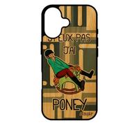 utaupia Coque Silicone pour iPhone 17 en Bois Je Peux Pas J'Ai Poney Telephone Design 4G Gris 512 Go Comique Equitation Cheval Noir de