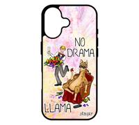 utaupia Coque Silicone pour iPhone 17 no Drama Lama dramalama Dessin Design Cartoon Antichoc Comique Telephone Drole Jaune Mobile Noir