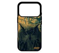 utaupia Coque Silicone pour iPhone 17 Pro Bois Hibou Design Nature Noir Bleu Oiseau Feuilles Chouette Etui Animaux Animal Mobile de