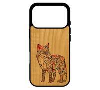 utaupia Coque Silicone pour iPhone 17 Pro Bois Renard Telephone Etui Rouge azteque Multicolore Smartphone Case Homme Dessin Animal Souple