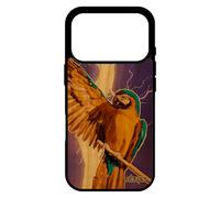 utaupia Coque Silicone pour iPhone 17 Pro en Bois Perroquet Perruche TPU 256 Go 4G Violet Cover Orage Design Antichoc Case Tropical Eclair