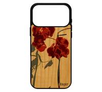 utaupia Coque Silicone pour iPhone 17 Pro Max Bois Naturel orchidée Fleur Femme Tropical Housse Love Peinture Telephone Plante Portable 4G