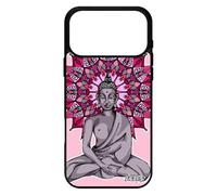 utaupia Coque Silicone pour iPhone 17 Pro Max Bouddha Violet Telephone Statue Rosace Mobile Ethnique Mandala Housse Pas Cher Pochoir Yoga