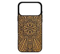 utaupia Coque Silicone pour iPhone 17 Pro Max en Bois Mandala Rosace Fleur Indien Oriental tibetain Antichoc Fantaisie frêne Housse de