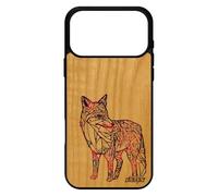 utaupia Coque Silicone pour iPhone 17 Pro Max en Bois Naturel Renard Portable Violet Ethnique Gel Smartphone Pastel Multicolore Dessin