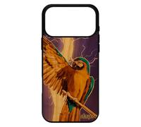 utaupia Coque Silicone pour iPhone 17 Pro Max en Bois Perroquet Animal Noir Animaux Telephone Rigide Oiseau Orage Perruche Tropical Eclair