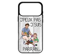 utaupia Coque Silicone pour iPhone 17 Pro Max j'peux Pas j'suis Parrain Aluminium Unique Naissance Garcon Drole Smartphone jpeux Texte