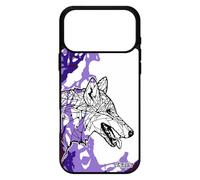 utaupia Coque Silicone pour iPhone 17 Pro Max Loup Animal Smartphone Chien azteque Solitaire Montagne Violet Etui Ethnique Motif Case Arbre