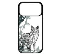 utaupia Coque Silicone pour iPhone 17 Pro Max Renard Peinture Case Polaire Gris azteque Ethnique Femme Montagne 4G Graphique Tatouage Art