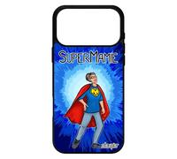 utaupia Coque Silicone pour iPhone 17 Pro Max Super Mamie Bleu Bande dessinée Naissance Garcon Mobile Texte Drole Comics Mamy Grand Mere de