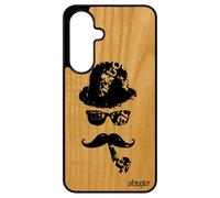 utaupia Coque Silicone pour Samsung A17 4G 5G Bois Moustache Vintage Bumper Pipe Portable Art Street Art Case Peinture Charlie Chaplin 4G pour Galaxy