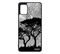 utaupia Coque Silicone pour Samsung A31 Arbres Zen Rigide Peinture Design Souple Gris ecolo Telephone Savane ecologie de Protection Galaxy