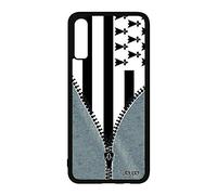 utaupia Coque Silicone pour Samsung A70 Drapeau Bretagne Breton Telephone Region Noir Gwenn ha du Etui Foot Caoutchouc Design Jeans Basket Galaxy