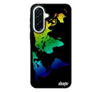 utaupia Coque Silicone pour Samsung Galaxy A37 5G Carte Monde Noir Motif Solide Rigide planete Terre Design Atlas Orange Globe Texture Original