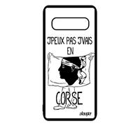 utaupia Coque Silicone pour Samsung S10 j'peux Pas j'vais en Corse Foot personnalisé Humour de Protection Unique Housse Metal Drapeau TPU Galaxy