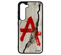 utaupia Coque Silicone pour Samsung S23+ Plus Anarchie cassé Expression tag 4G Metal Urbain Punk Peinture Tague idéologie Mur Fissure Gel Galaxy