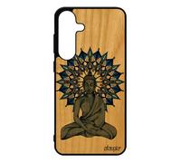 utaupia Coque Silicone pour Samsung S25+ Plus en Bois Naturel Bouddha Rosace Telephone Smartphone Bouddhisme Mandala Femme Cadeau de Noel pour Galaxy