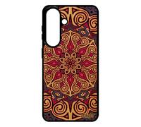utaupia Coque Silicone pour Samsung S26+ Plus Vrai Bois Mandala Telephone Housse Violet Design SM-S947B tibetain Case imprimé Couleur de pour Galaxy