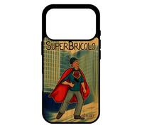 utaupia Coque Silicone Super bricolo pour iPhone 17 Pro Bois Mobile Drole Caoutchouc Texte Bleu Telephone Comique Bricoleur Etui Papa