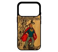 utaupia Coque Silicone Super Parrain pour iPhone 17 Pro en Bois Telephone TPU Drole Comique Comics Gris Case Texte Heros Humour Bebe