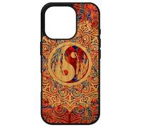 utaupia Coque Silicone Telephone pour Apple iPhone 16 Pro Bois Yin et Yang Mandala Fantaisie Peinture Bien & Mal Ying coloré Portable Chine Case