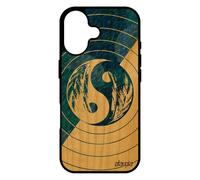 utaupia Coque Silicone Yin et Yang pour iPhone 17 Bois Housse equilibre Telephone garçon Cercle Dessin Art 4G Ying Couleur Bleu Noir Pastel
