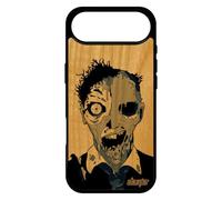 utaupia Coque Silicone Zombie Telephone pour iPhone 17 Air Bois Naturel Rigide Horreur fantome Design Portable Gore Urbain Case Bleu