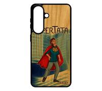utaupia Coque Super Tata pour Samsung S26+ Plus en Bois Silicone Bumper Enfant SM-S947B Tante Comics Case Drole Texte Comique frêne Humour pour Galaxy