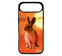 utaupia Coque Telephone pour iPhone 17 Air Silicone Lapin Mignon de paques Ciel couché de Soleil de Protection Rigide Orange belier lapine