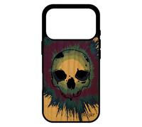 utaupia Coque Tete de Mort pour iPhone 17 Pro en Bois Silicone Electro Mobile Femme Punk TPU epouvante Bleu Gothique Portable os Graffitti