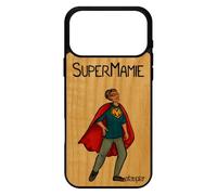 utaupia Coque Vrai Bois pour iPhone 17 Pro Max Silicone Super Mamie Rouge Comics Cover Humoristique 4G Humour Drole frêne Heros Texte