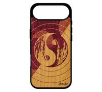 utaupia Coque Yin et Yang Telephone pour iPhone 17 Air Bois Silicone Etui Bulle Ying Couleur Case Original Plume Pastel Mobile de Luxe Asie