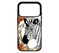 utaupia Coque Zebre pour iPhone 17 Pro Silicone Cheval Art Femme Dessin Tribal Ethnique Kenya Smartphone Telephone Marron Artiste Noir