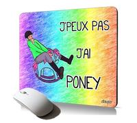 utaupia Tapis de Souris Souple Humour j'peux Pas J'Ai Poney aquaponey Cheval Humour Equitation Comique Durable Drole pc Fixe BD
