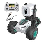 Utaxuper Voiture de contrôle à Distance 4WD avec caméra 720P - Jeu de Course à Haute Vitesse, vidéo en Temps réel et lumières LED pour Les Aventures passionnantes des Enfants Blanc