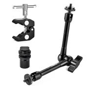 UTEBIT Bras Magique Articulé, 11Pouces / 29.5cm Magic Arm avec Super Clamp Charge Maximale de 4.4 lb/2kg, Expansion pour Le Moniteur pour Appareil Photo Reflex Gopro Camera Sport Moniteur LED