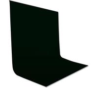 UTEBIT Fond Noir, 2x3m Toile de Fond en Polyester Pliable Fond Photo Studio Professionnel Fond Photo Noir Mat pour Photographie Portrait Vidéo Diffusion en Direct Zoom (Repassage Doux)