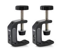 UTEBIT Lot de 2 pinces en C inox avec trous 1/4" et 3/8" - Pince à vis réglable 0-45 mm - Bâtiment, montage domestique, bois, bricolage