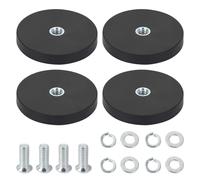 UTEBIT Lot de 4 Aimants Néodyme Caoutchoutés 43mm Aimants Puissants Caoutchoutés Antidérapants avec Filetage Extérieur M6 Aimant Puissant Caoutchouc pour Appareil Photo Automobile Lampes Equipement