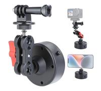 UTEBIT Support Caméra à Ventouse électrique, Support Téléphone Voiture | Support de Voiture pour DJI Osmo Pocket 3,Rotation 360°, Compatible avec GoPro/DJI Osmo/Insta 360 X5/Téléphone/Appareil Photo