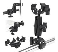UTEBIT Support de Guidon de Moto/Vélo, Support de Pince Caméra d'action | Super Double Pince, Réglable 360°, Filetage Standard 1/4″, Compatibilité avec GoPro, DJI Action et Insta360, Smartphone