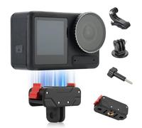 UTEBIT Support Magnétique Détachement Rapide pour DJI Osmo Action 5 Pro/4/3 | Support à Fixation Rapide, Adaptateur Pliable avec Trou de Vis 1/4'' pour Trépied, Rotule, Super Pince, Perche à Selfie