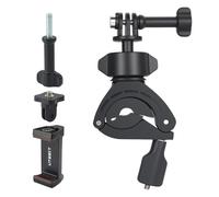 UTEBIT Support Moto/Vélo pour Caméra d'action avec Rotation à 360° | Support de Guidon de Vélo Réglable pour DJI Action 5 Pro/4/3/Pocket, pour GoPro Hero 13/12/11, pour Insta360 X4/X3/GO3